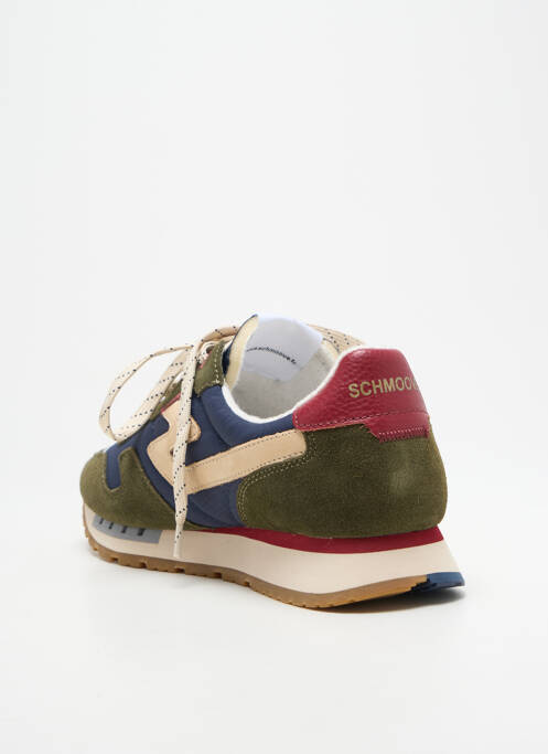 Baskets semelle amovible bout rond vert SCHMOOVE homme