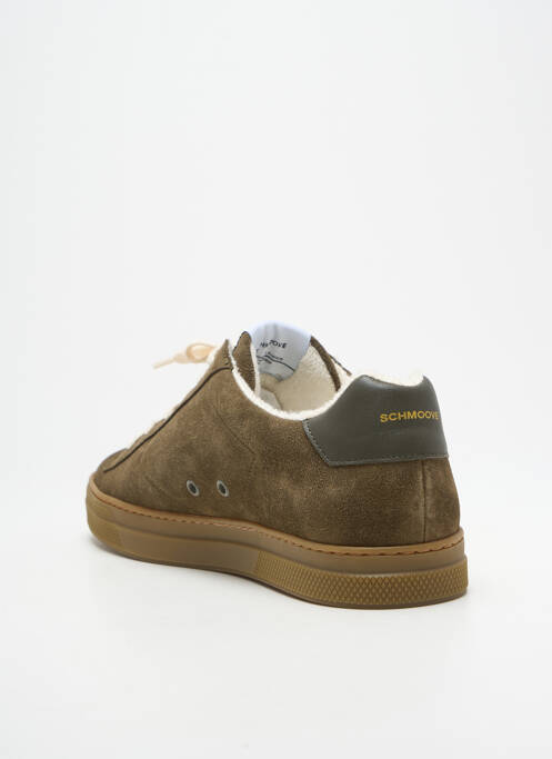 Baskets nubuck bout rond vert SCHMOOVE homme