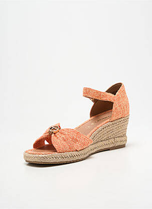 Espadrilles fermeture bride(s) talon de 7 à 9cm orange TAMARIS femme