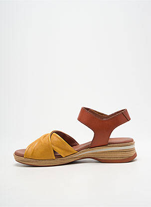 Sandales/nu pieds bout ouvert talon plat jusqu'à 3cm jaune PAULA URBAN femme