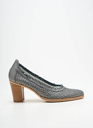 Escarpins talon bottier talon de 7 à 9cm argent UN TOUR EN VILLE femme