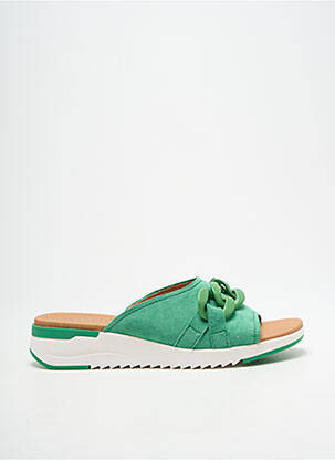Mules/sabots bout ouvert talon de 4 à 6cm vert CAPRICE femme