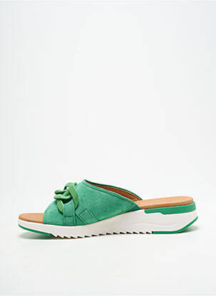 Mules/sabots bout ouvert talon de 4 à 6cm vert CAPRICE femme