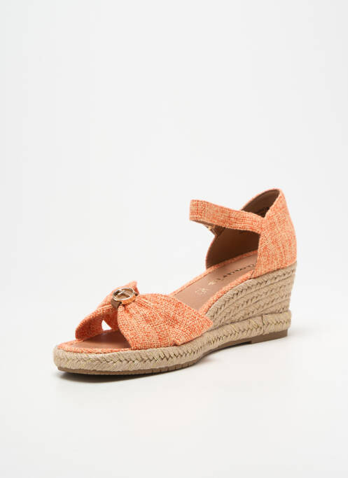 Espadrilles fermeture bride(s) talon de 7 à 9cm orange TAMARIS femme