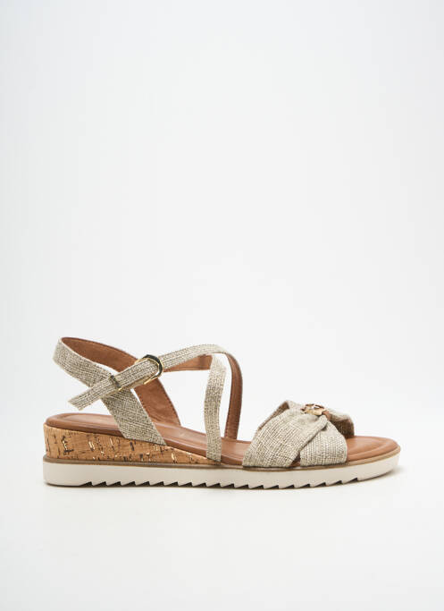 Sandales/nu pieds fermeture boucle(s) talon plat jusqu'à 3cm beige TAMARIS femme