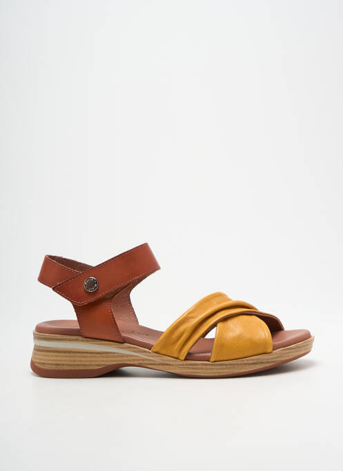 Sandales/nu pieds bout ouvert talon plat jusqu'à 3cm jaune PAULA URBAN femme