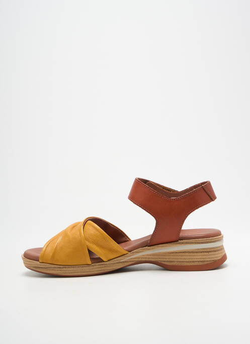Sandales/nu pieds bout ouvert talon plat jusqu'à 3cm jaune PAULA URBAN femme