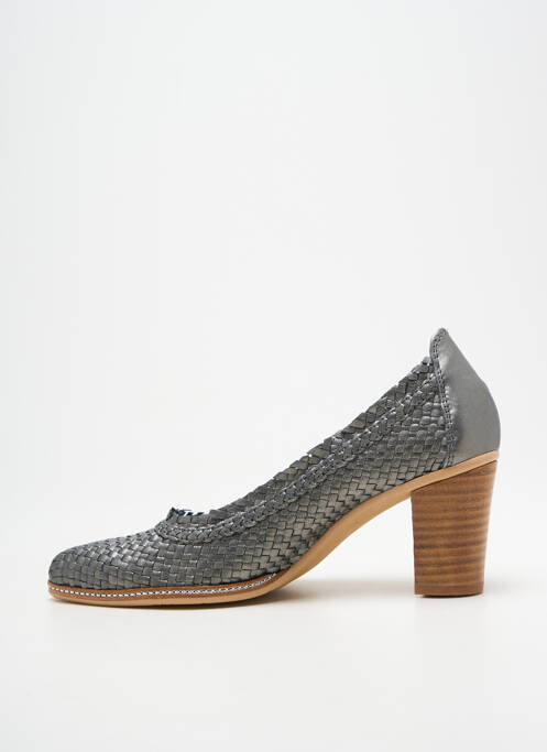 Escarpins talon bottier talon de 7 à 9cm argent UN TOUR EN VILLE femme