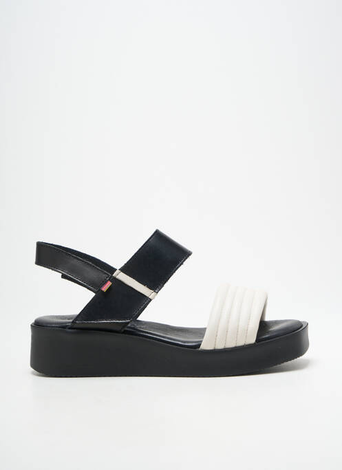 Sandales/nu pieds tissage satiné talon plat jusqu'à 3cm noir GOODSTEP femme