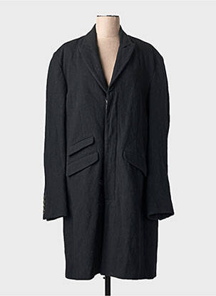 Manteau long coupe cintrée sans capuche noir GUESS femme