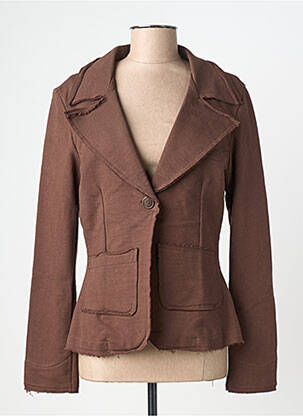 Veste casual col tailleur marron SECTION URBAINE femme