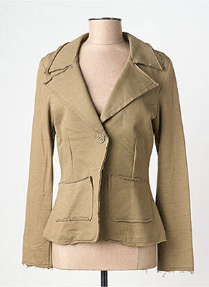 Veste casual col tailleur vert SECTION URBAINE femme
