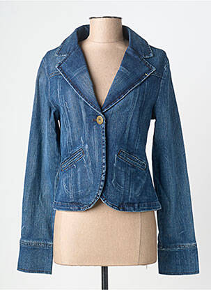 Veste casual col chemisier bleu SECTION URBAINE femme