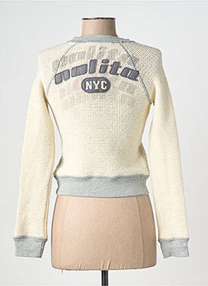 Pull coupe cintrée manches longues beige NOLITA femme