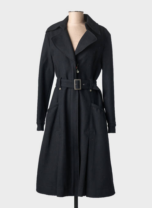 Manteau long coupe cintrée sans capuche noir FIRETRAP femme