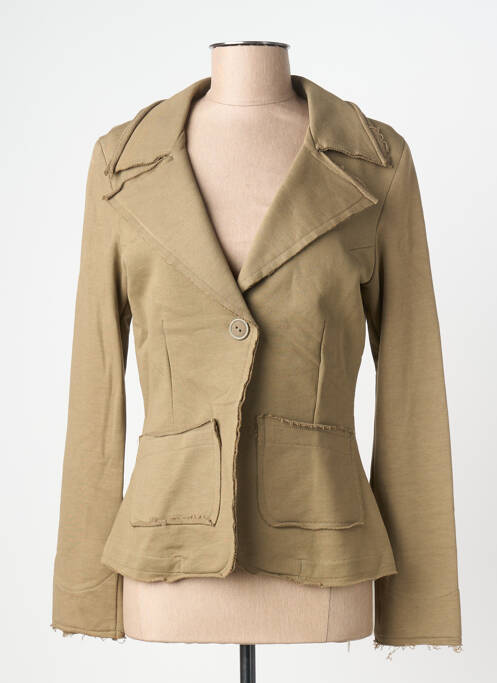 Veste casual col tailleur vert SECTION URBAINE femme