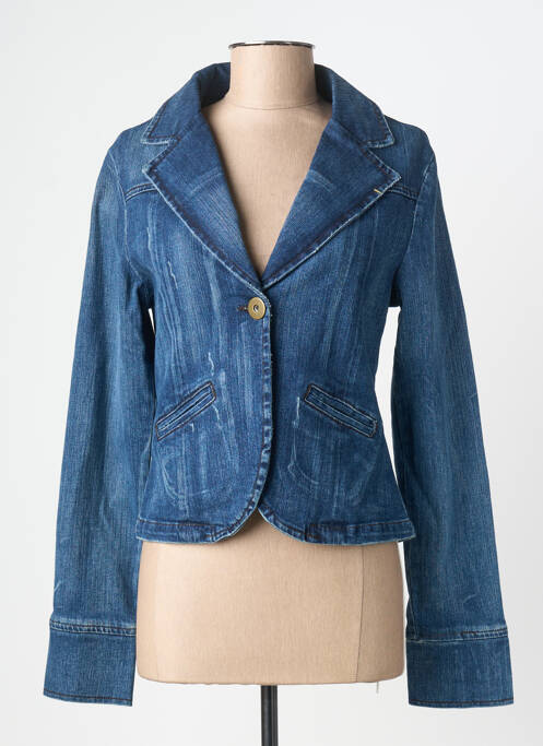 Veste casual col chemisier bleu SECTION URBAINE femme