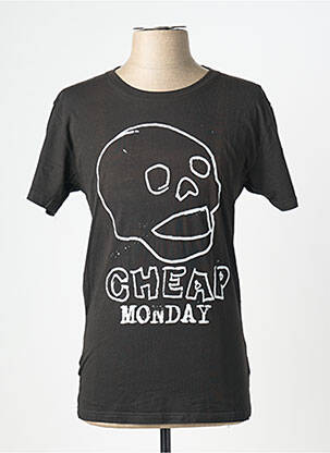 T-shirt coupe cintrée manches courtes noir CHEAP MONDAY homme