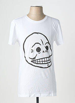 T-shirt coupe cintrée manches courtes blanc CHEAP MONDAY homme