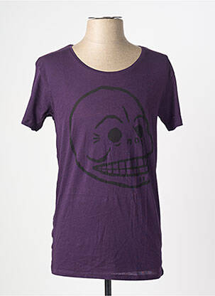 T-shirt coupe cintrée manches courtes violet CHEAP MONDAY homme