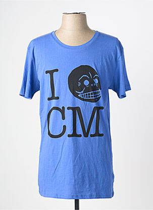 T-shirt coupe cintrée manches courtes bleu CHEAP MONDAY homme