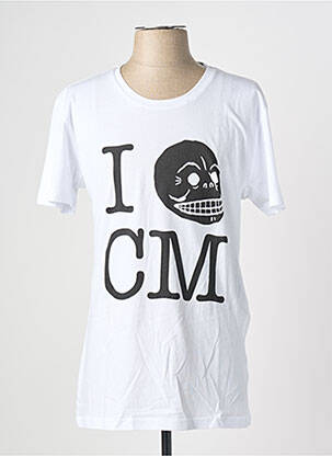 T-shirt coupe cintrée manches courtes blanc CHEAP MONDAY homme