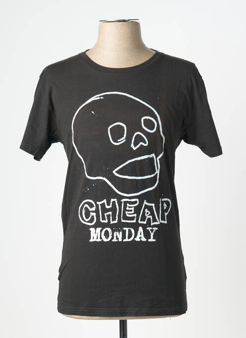 T-shirt coupe cintrée manches courtes noir CHEAP MONDAY homme