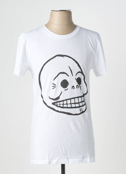 T-shirt coupe cintrée manches courtes blanc CHEAP MONDAY homme