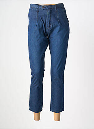 Pantalon 7/8 taille à pinces taille normale bleu CHEAP MONDAY femme