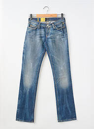 Jeans coupe droite effet usé délavé taille basse bleu MELTIN'POT femme