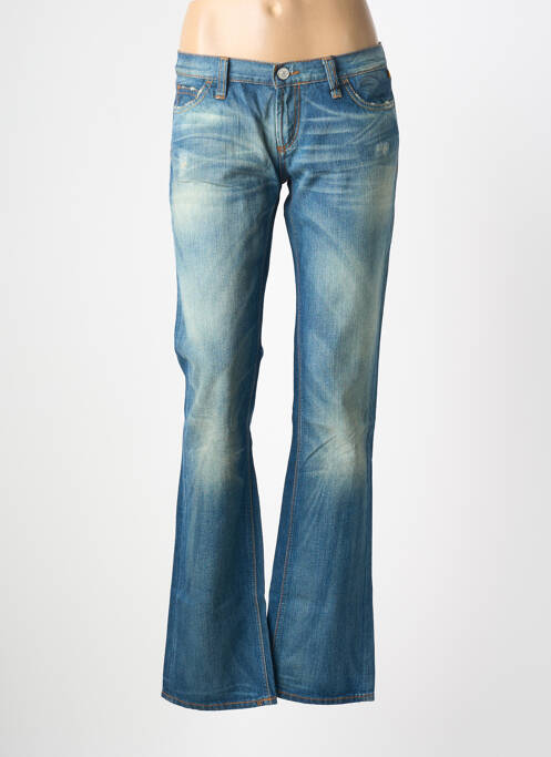 Jeans bootcut stretch taille basse bleu MELTIN'POT femme