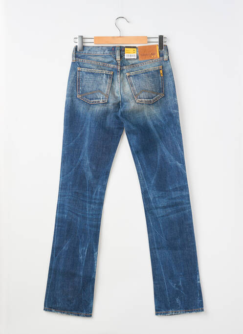 Jeans coupe droite effet usé délavé taille basse bleu MELTIN'POT femme