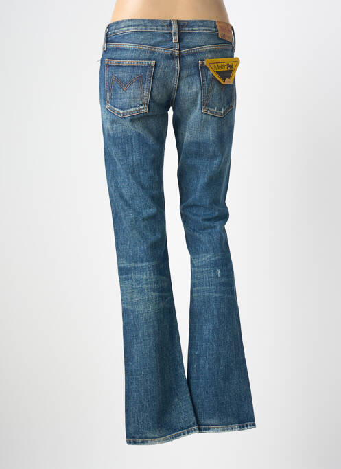 Jeans bootcut effet usé délavé taille basse bleu MELTIN'POT femme