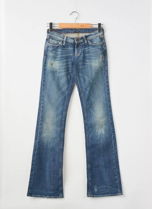 Jeans bootcut effet usé délavé taille basse bleu MELTIN'POT femme