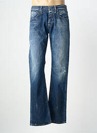 Jeans coupe droite fermeture boutonnée sur le devant taille basse bleu MELTIN'POT homme