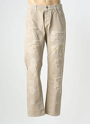 Jeans coupe slim fermeture boutonnée sur le devant taille normale beige HAMAKI-HO homme