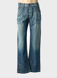 Jeans coupe droite fermeture boutonnée sur le devant taille normale bleu FIRETRAP homme