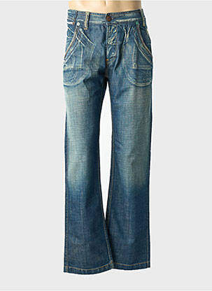 Jeans coupe droite fermeture boutonnée sur le devant taille normale bleu FIRETRAP homme