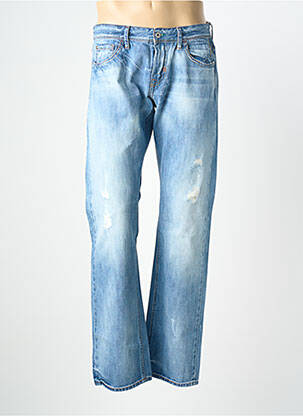 Jeans coupe droite stretch taille basse bleu MELTIN'POT homme