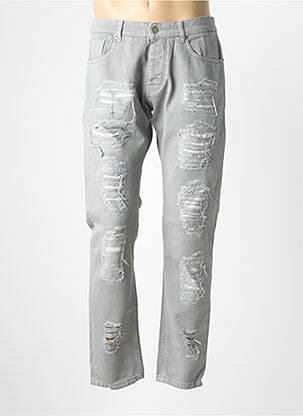 Jeans coupe slim fermeture boutonnée sur le devant taille normale gris HAMAKI-HO homme