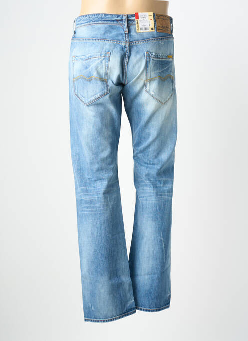 Jeans coupe droite stretch taille basse bleu MELTIN'POT homme