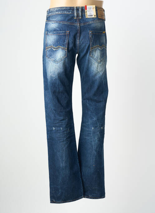 Jeans coupe droite fermeture boutonnée sur le devant taille basse bleu MELTIN'POT homme