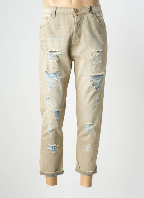 Jeans coupe droite fermeture boutonnée sur le devant taille normale gris clair XAGON MAN homme