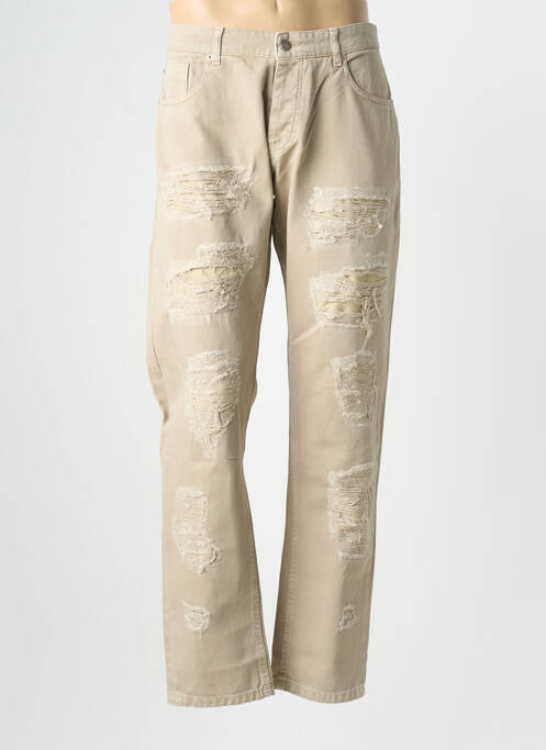 Jeans coupe slim fermeture boutonnée sur le devant taille normale beige HAMAKI-HO homme