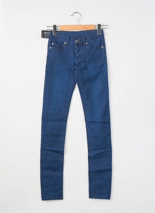 Jeans coupe slim stretch taille basse bleu CHEAP MONDAY femme