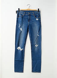 Jeans coupe slim effet usé délavé taille normale bleu CHEAP MONDAY femme