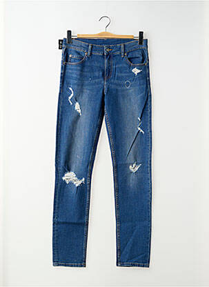 Jeans coupe slim effet usé délavé taille normale bleu CHEAP MONDAY femme