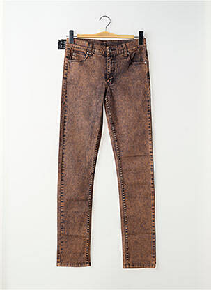 Jeans coupe slim stretch taille normale marron CHEAP MONDAY homme