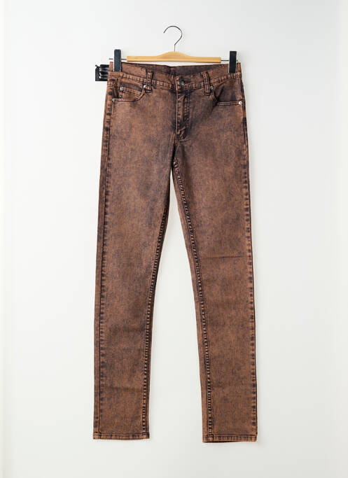 Jeans coupe slim stretch taille normale marron CHEAP MONDAY homme