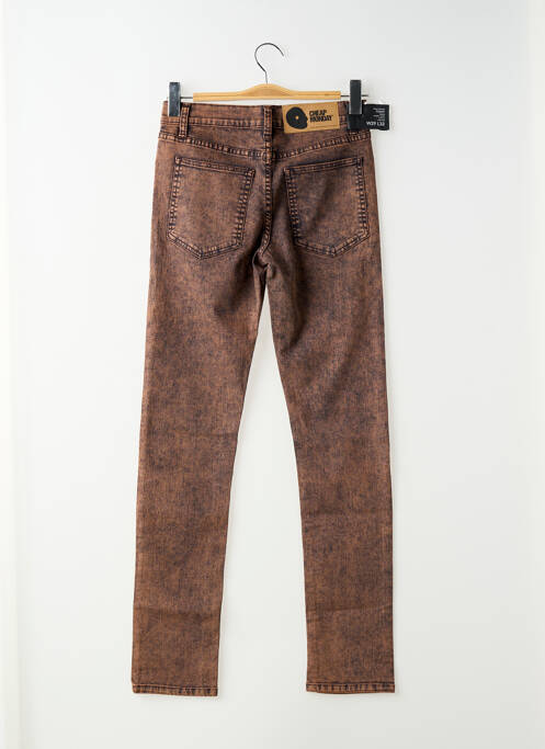 Jeans coupe slim stretch taille normale marron CHEAP MONDAY homme